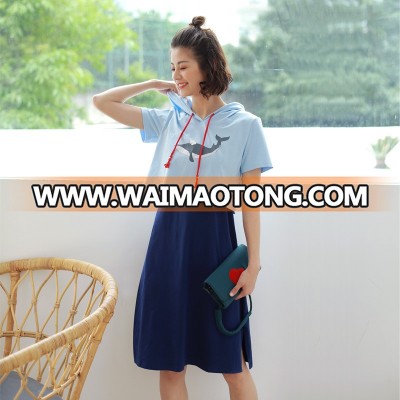 Fashion new summer short sleeve breathable elegant fashionable comfortable maternity dress